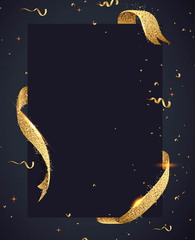 Black and Golden Confetti Party Flyer Background