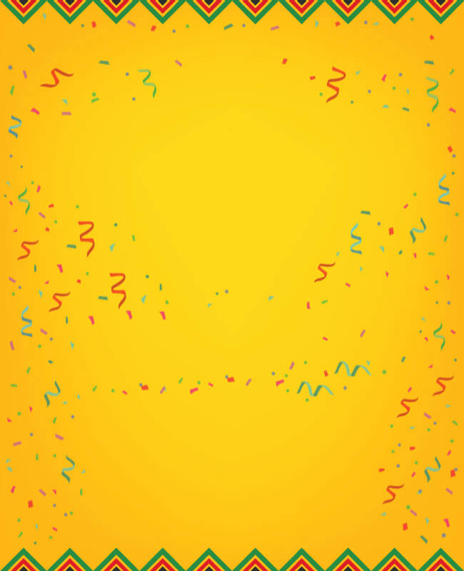 Colorful Confetti Rain Party Flyer Background