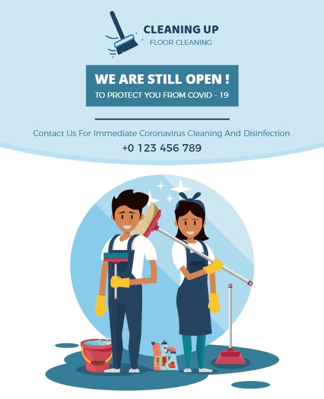 business cleaning service flyer