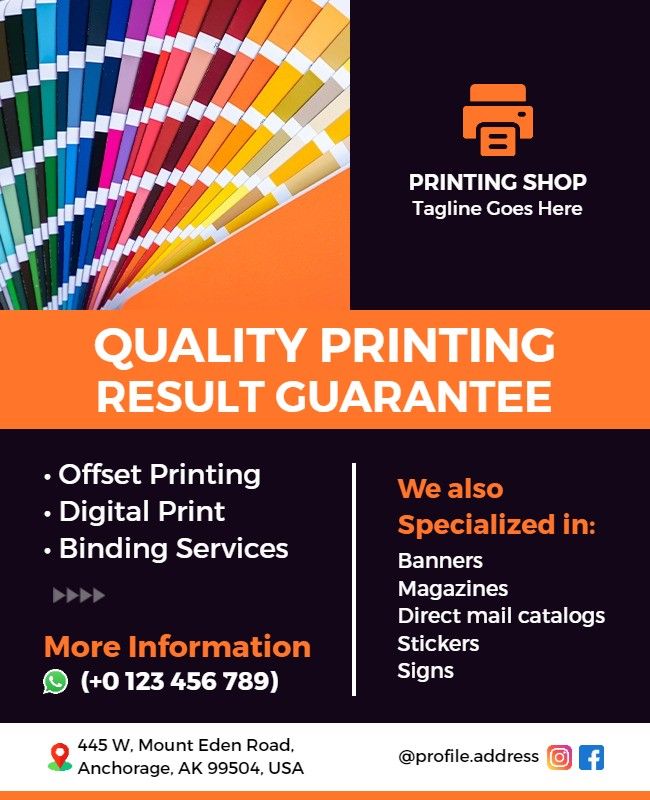 printing business flyer template