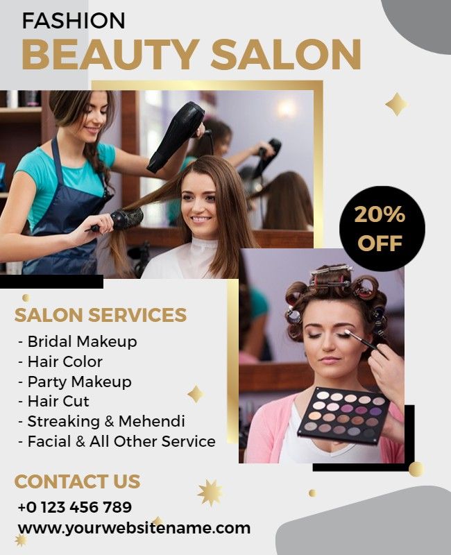 salon business flyer template