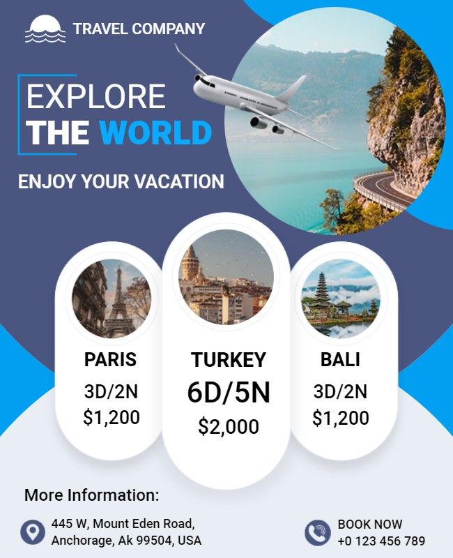 travel agency flyer template