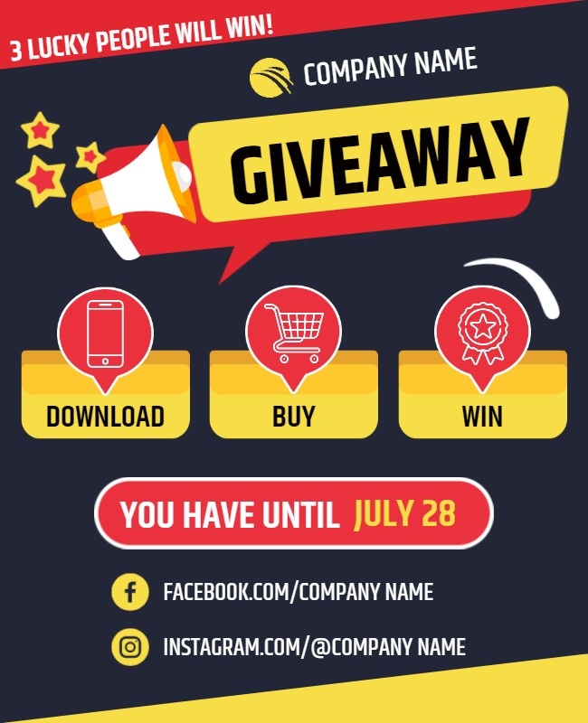 Giveaway flyer template
