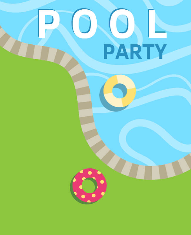 Sunny Pool Party Flyer Background
