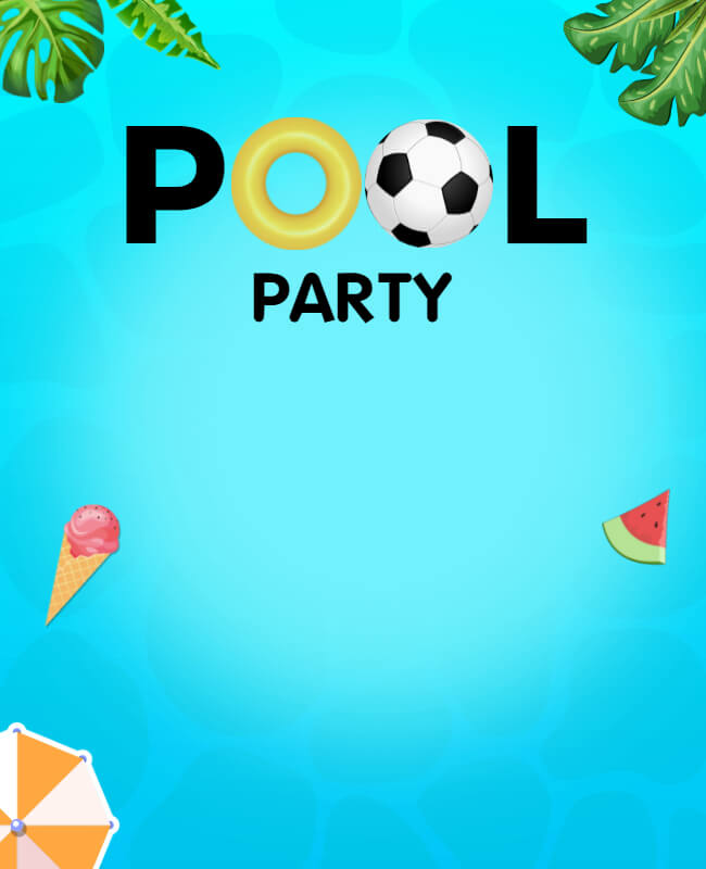 Lively Pool Party Flyer Background