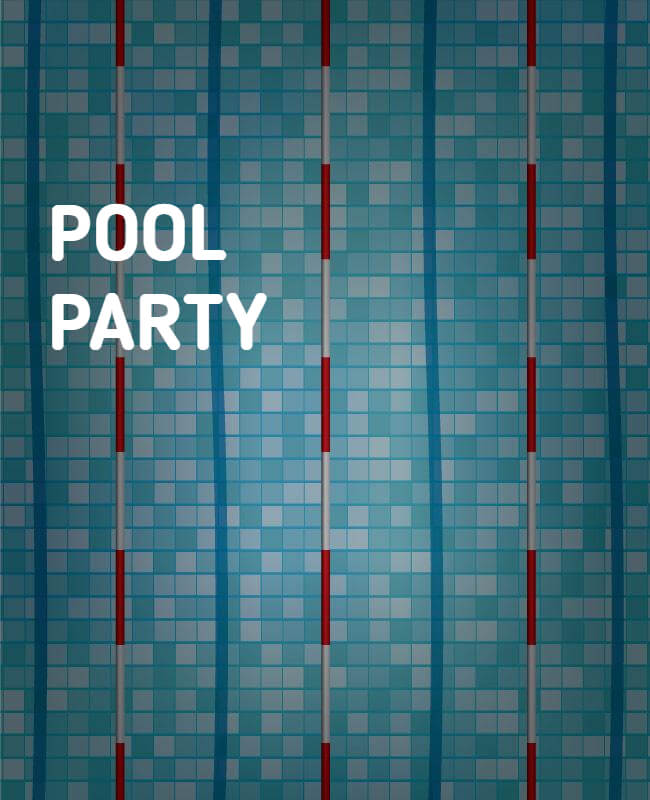 Aqua Pool Party Flyer Background