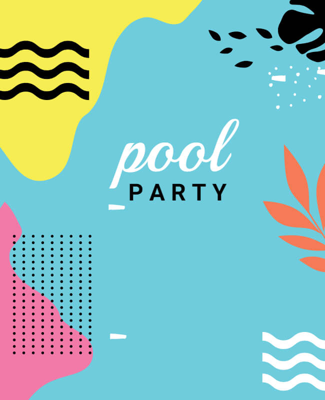 Vibrant Poolside Party Flyer Background