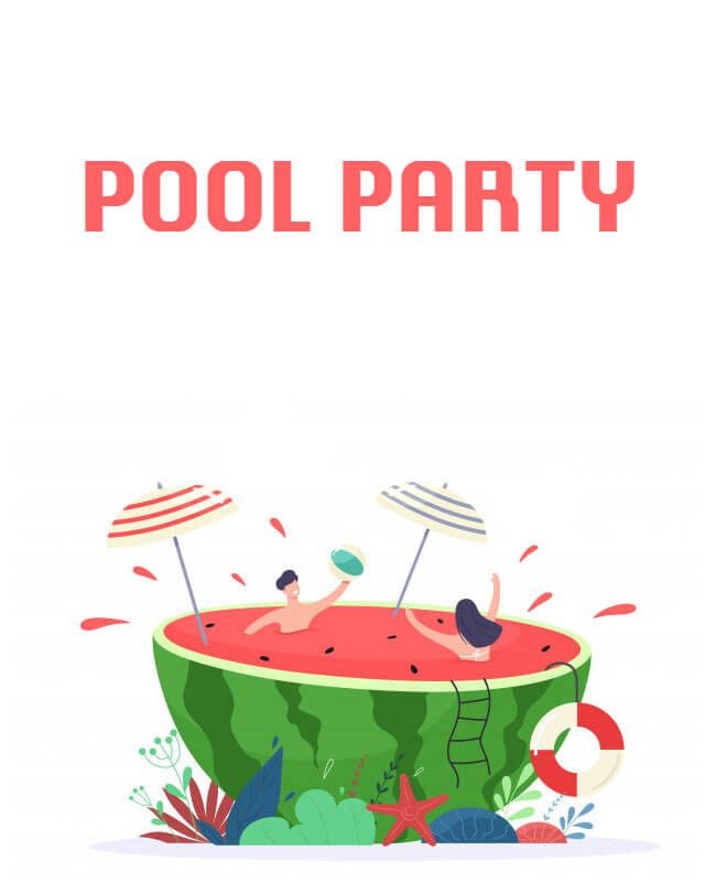 Splash-tactic Pool Party Flyer Background