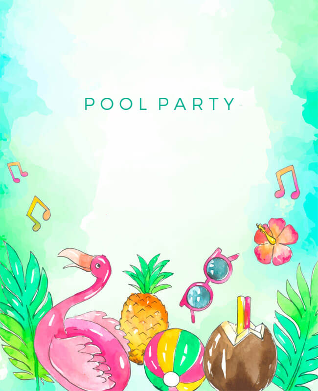 Cool Pool Party Flyer Background