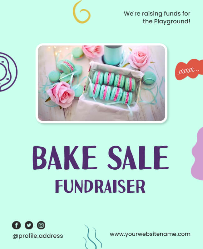 Sweet Treat Bake Sale Fundraiser Flyer 
