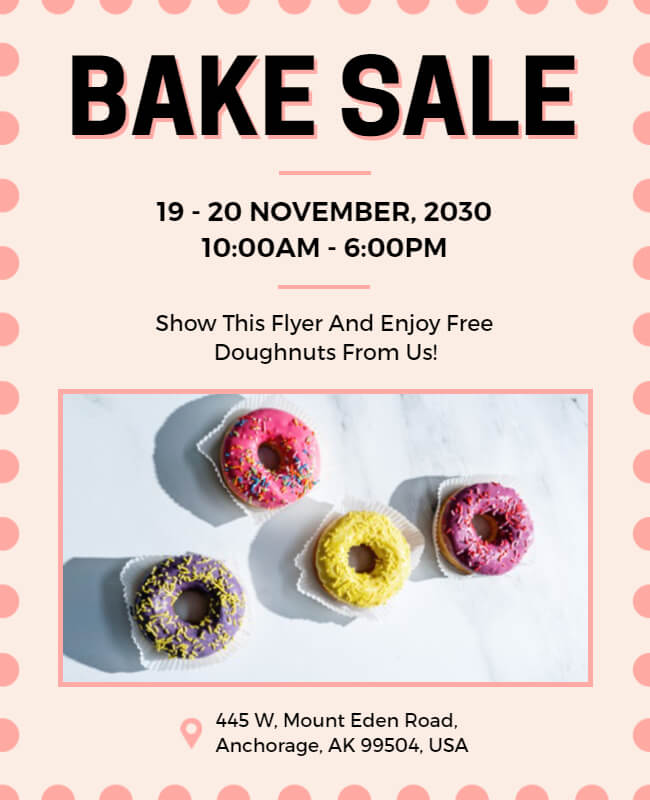 Sweet Doughnuts Sale Flyer Idea