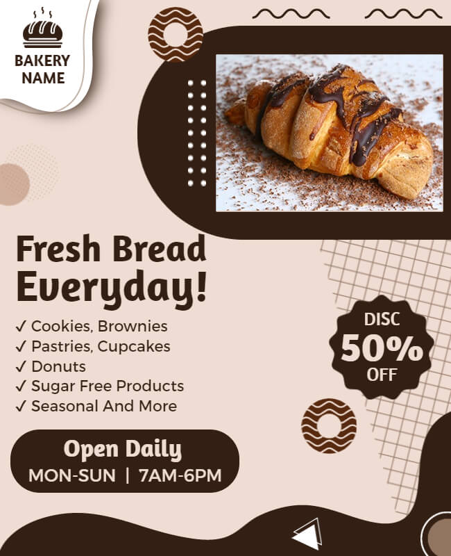 Treats and Eats Fresh Baked Sale Flyer Idea 