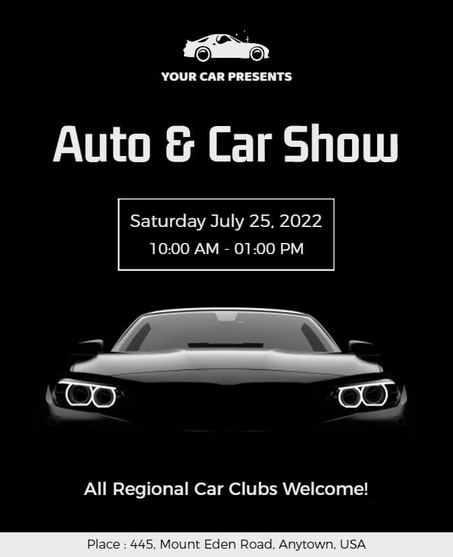 Auto And Car Showcase Flyer Idea