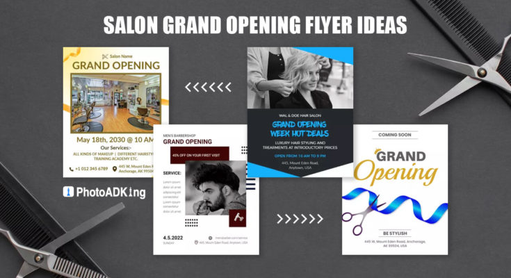 salon grand opening flyer ideas