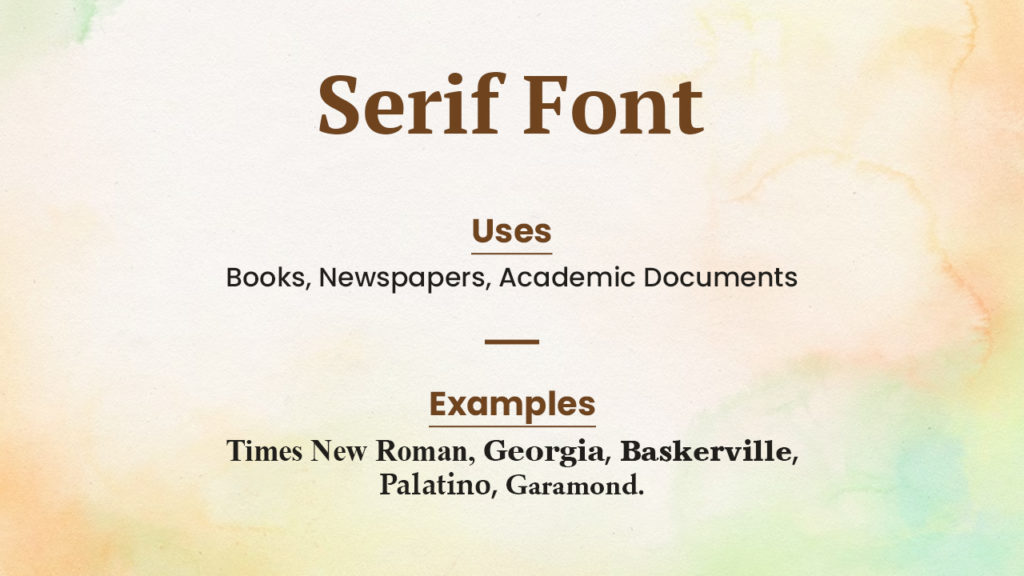 Serif Fonts