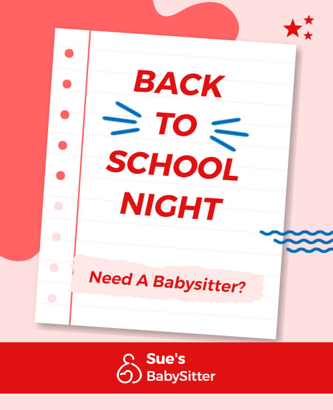 Back To School Night Babysitter Flyer