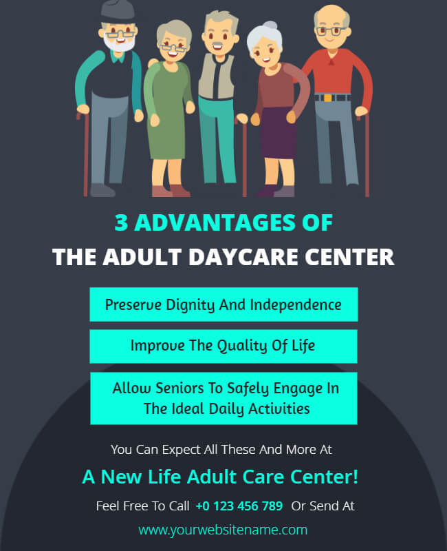 Senior Enrichment daycare Center Flyer