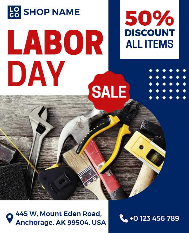 Labor Day Deals Flyer template