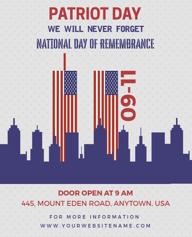 Never Forget Slogan Patriot Day Poster