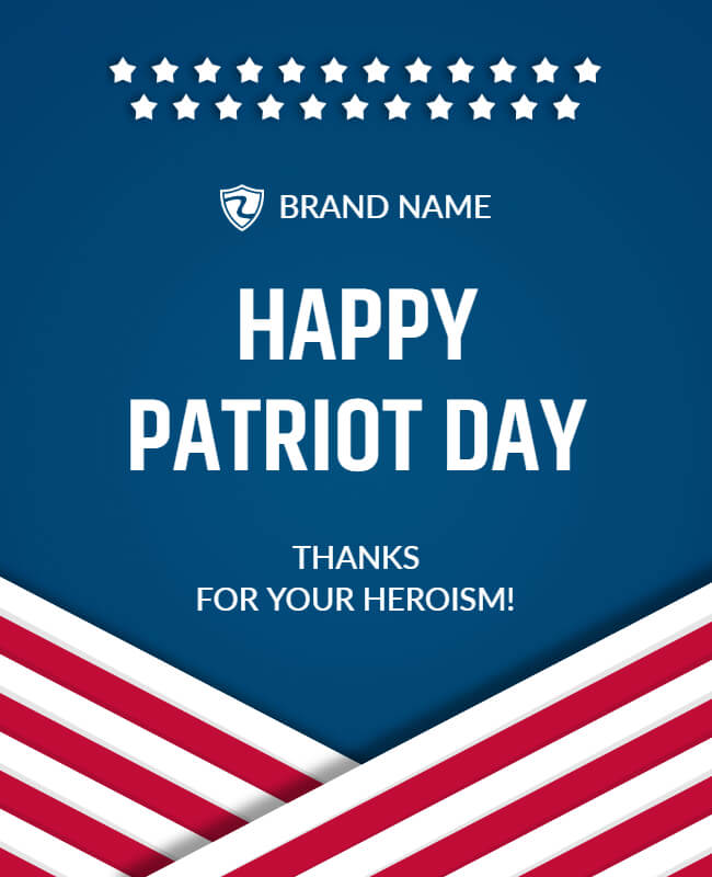 Happy Patriot's Day wish poster