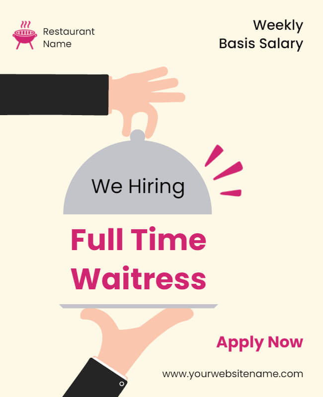 Waitress Recruitment Poster