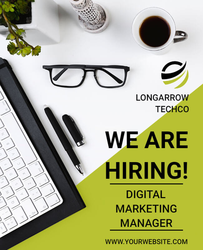 Digital Marketing Manager Recruitment Poster