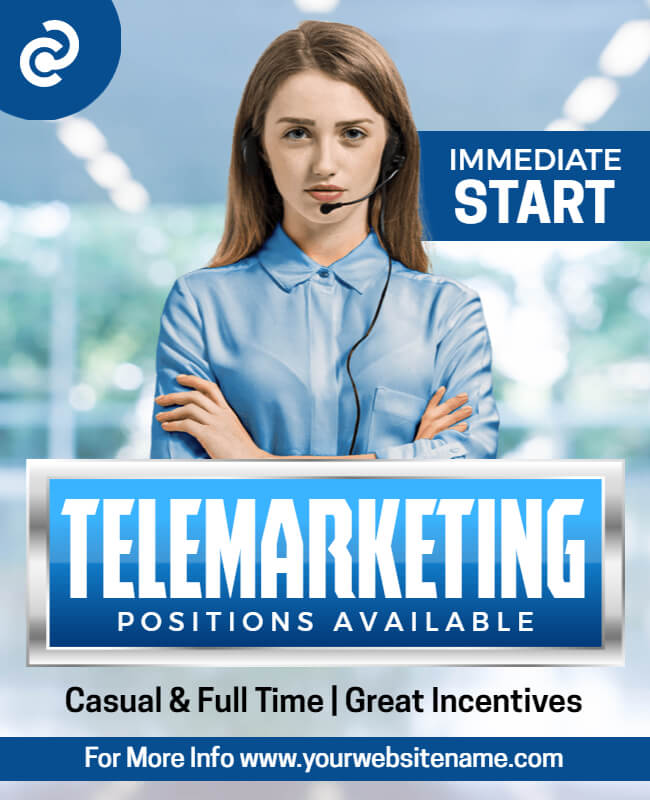 Telemarketing Recruitment Poster