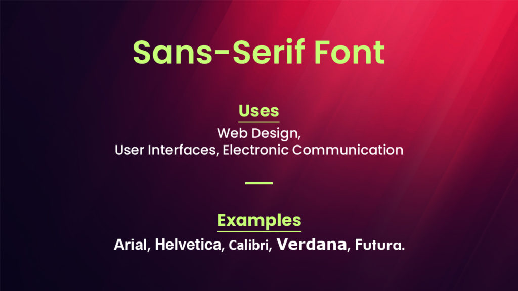 Sans-Serif Fonts