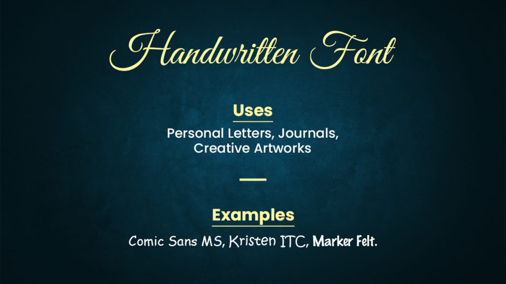 Handwritten Fonts