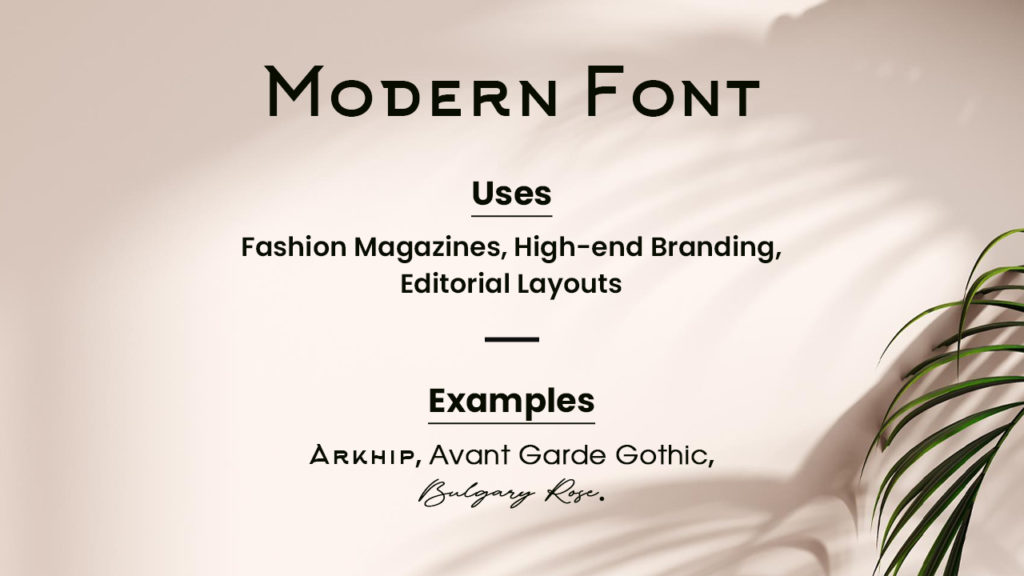 Modern Fonts