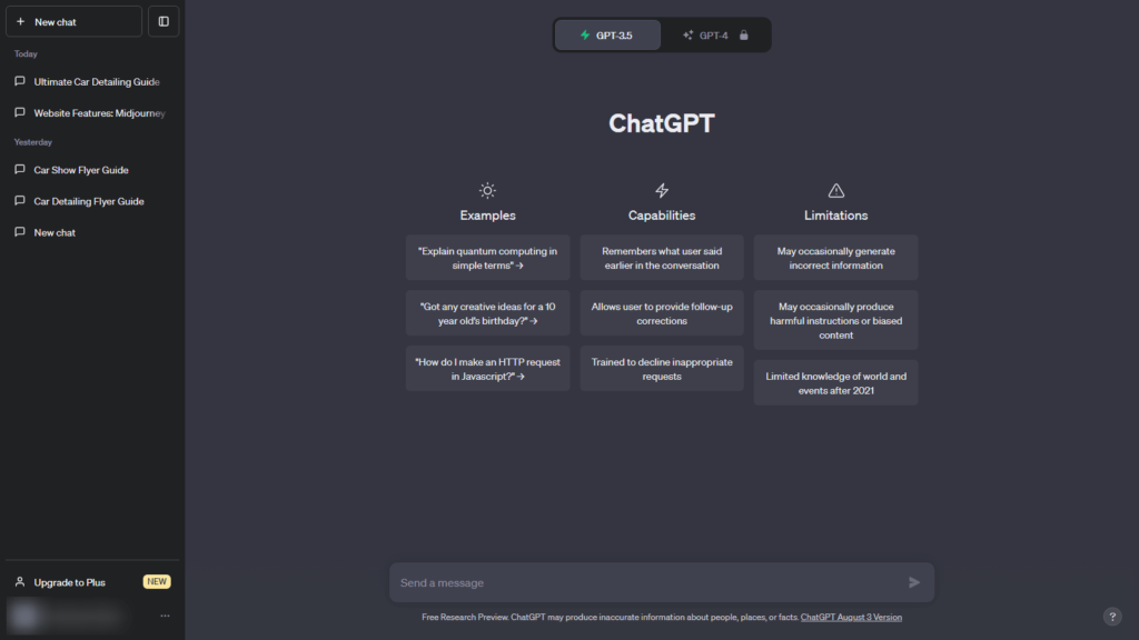 ChatGPT Text Prompts