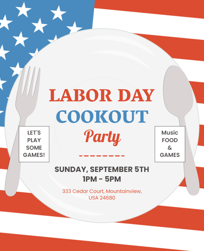 Labor Day Cookout Flyer