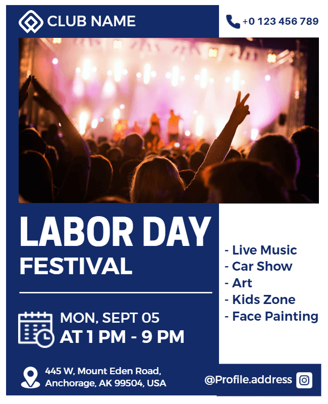 Labor Day Festival Flyer