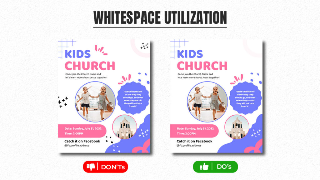 Utilize Whitespace in flyer