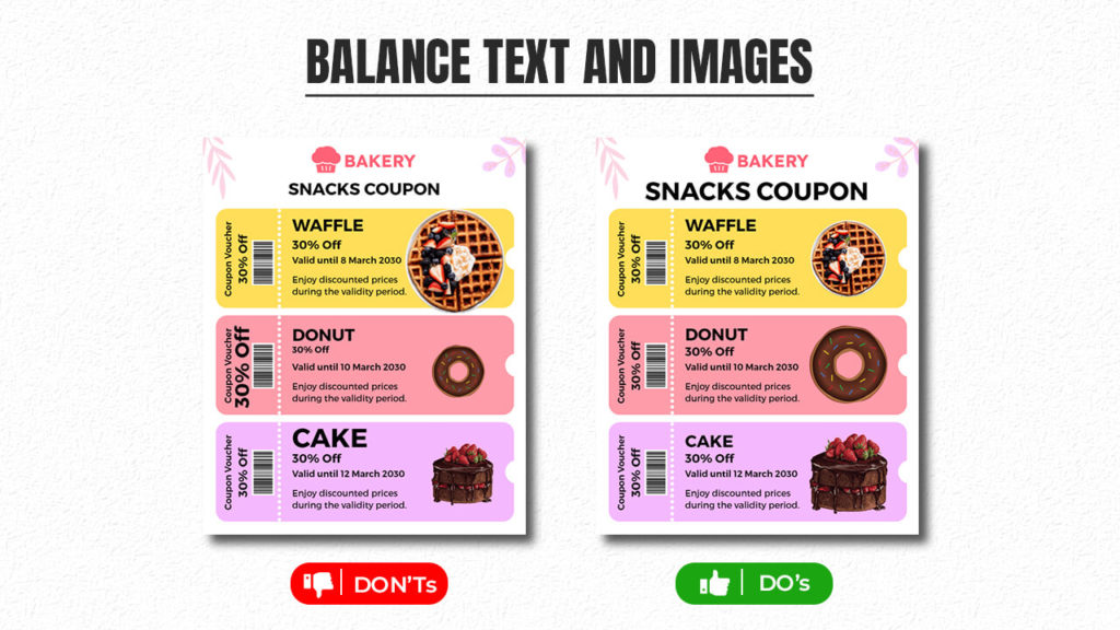 Balance Text and Images in flyer