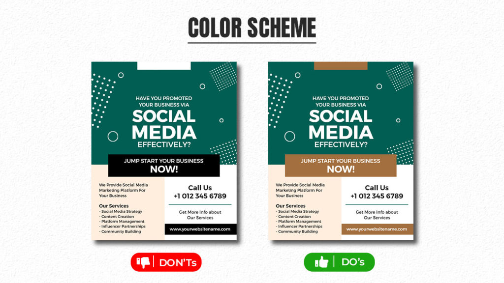 Use Color Scheme in flyer