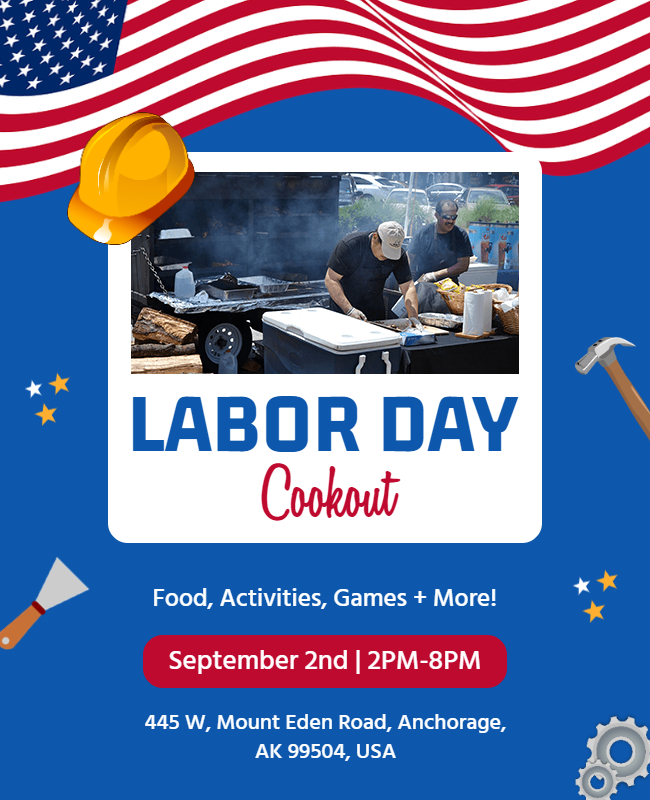 Labor Day Cookout Flyer Template