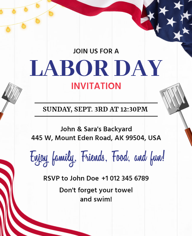 invitation labor day flyer