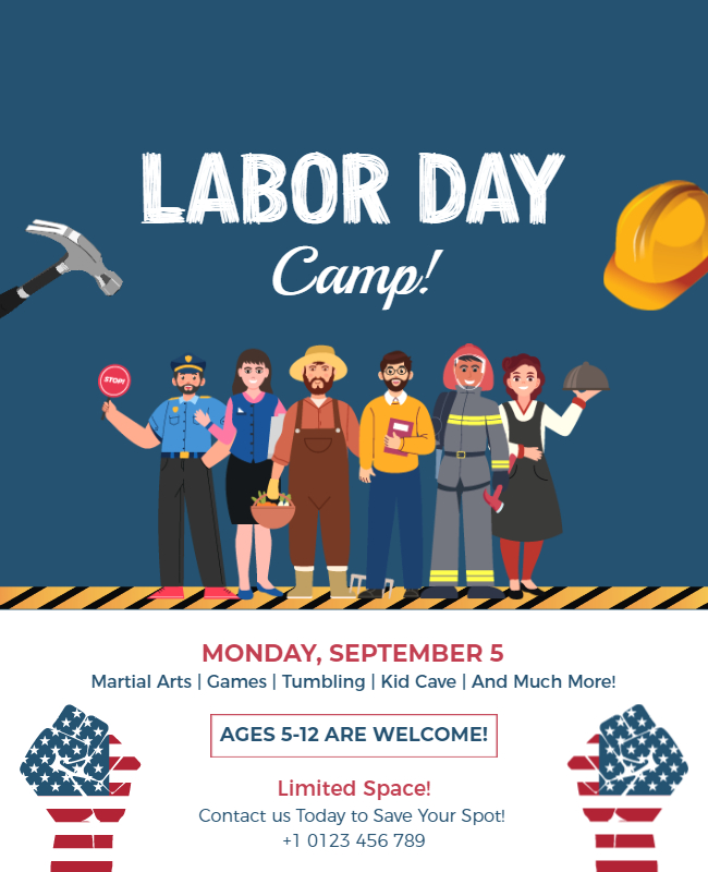 labor day camp flyer