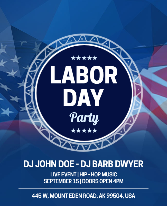 labor day club party flyer