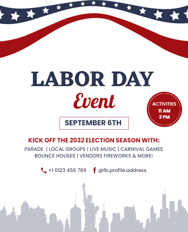 Labor Day Event Flyer Template