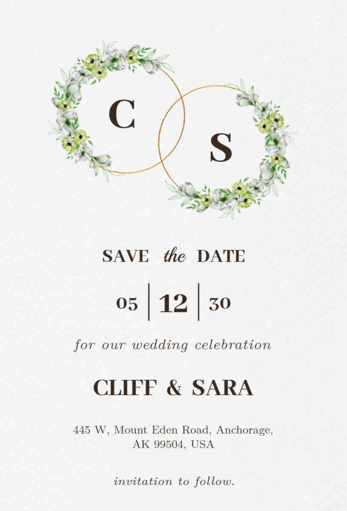 Simple Save The Date Invitation