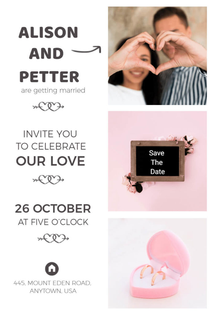 Pastel Love Save The Date Invitation