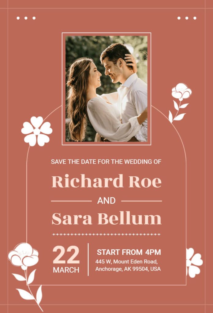 Modern Save The Date Wedding Invitation