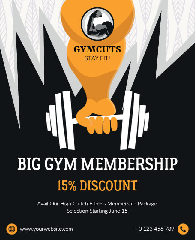 Illustrated Gym Poster