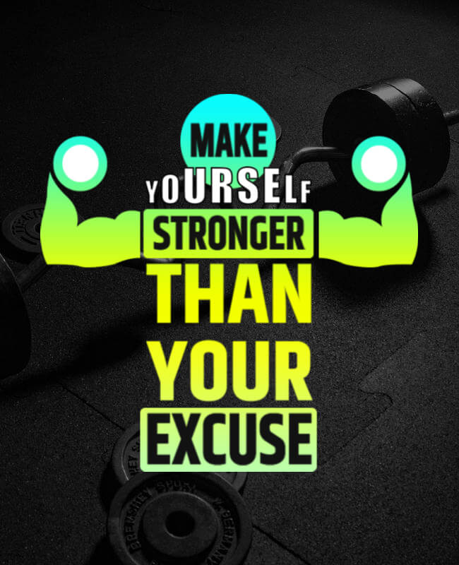 Motivational Quote Gym Poster