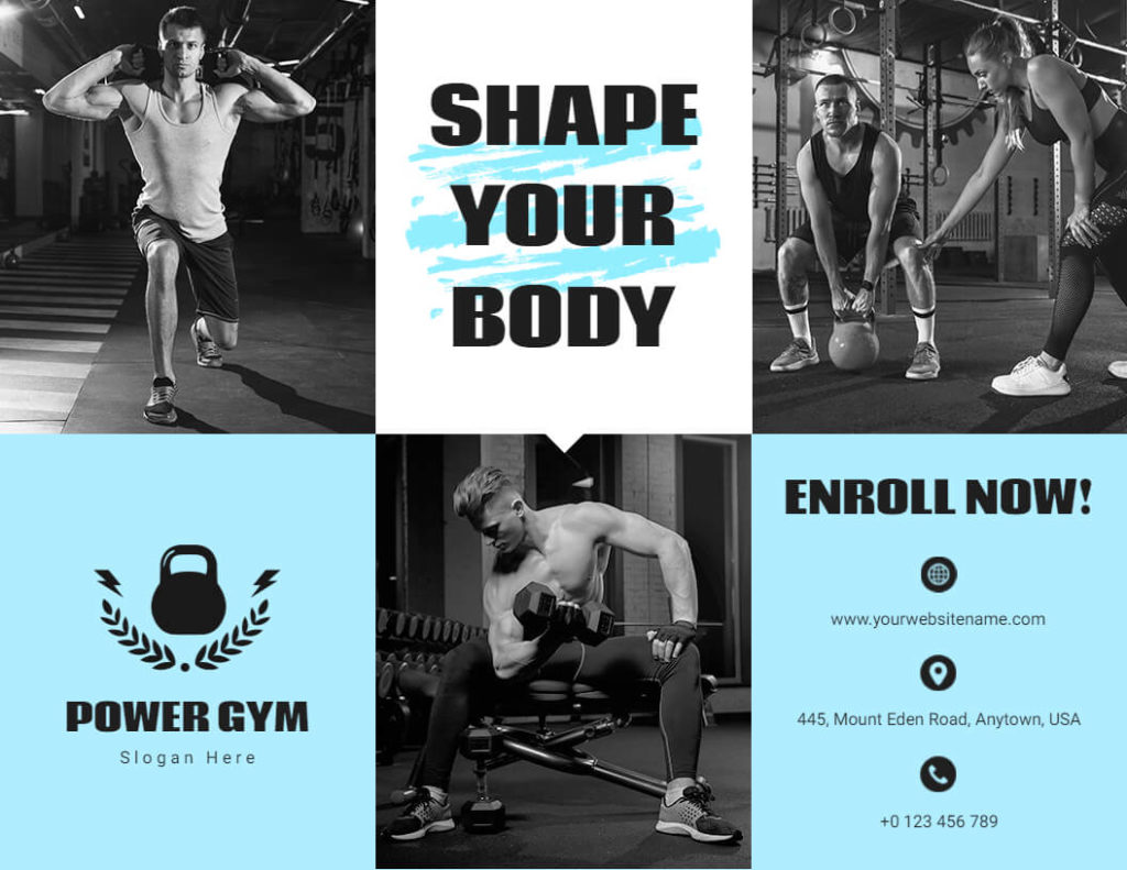 gym brochure templates