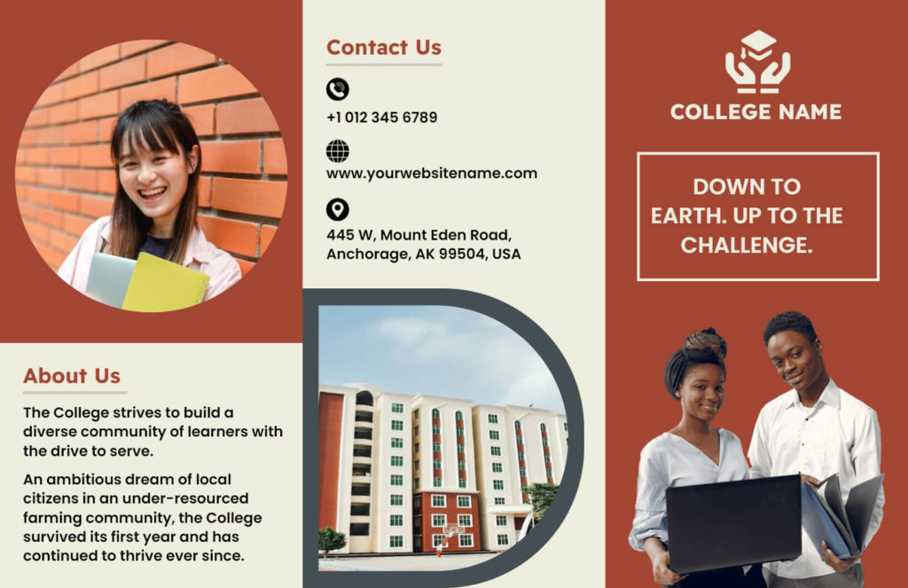 college brochure template