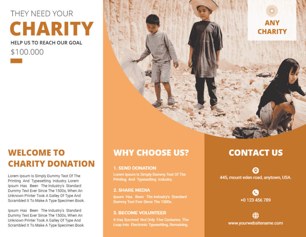 Non profit organization brochure template