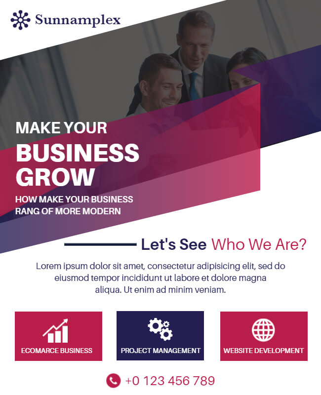 business grow flyer